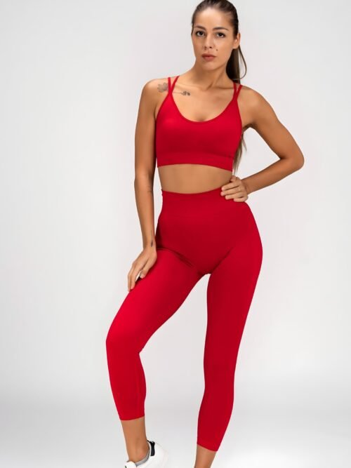 Royal athletic bra & leggings Set